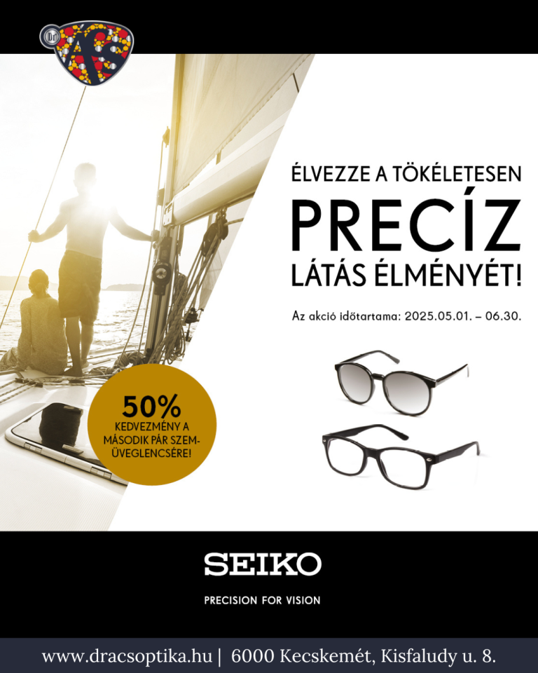 Napszemüveg és fényre sötétedő lencse akció 50% - csak a kecskeméti Dr Ács Optika és Szemészeti Rendelőben