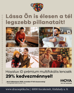 Az akciós ár november 17-től érvényes a Hoyalux iD prémium multifokális lencsékre Kecskeméten a Dr Ács Optika és Szemészeti Rendelőben.