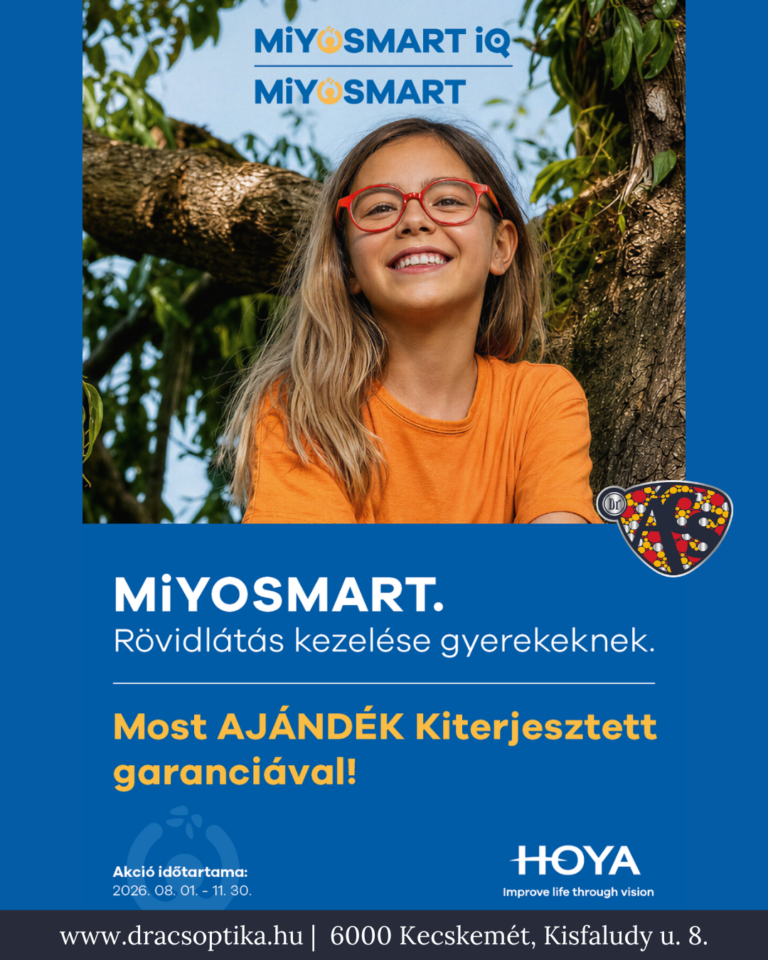 ÚJ #MiYOSMART iQ gyermek #szemüveglencse - 12 hónapos klinikai kutatás eredményeként ingyenes garanciával a kecskeméti Dr Ács Optika és Szemészeti Rendelőben. prémium szakértő Hoya optika